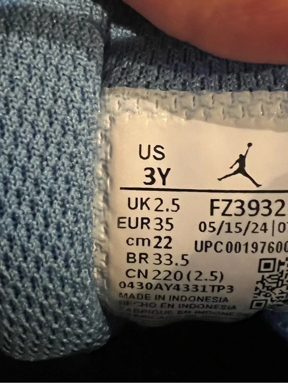 Nike Jordan Kids' Blue and White High-Top Sneakers